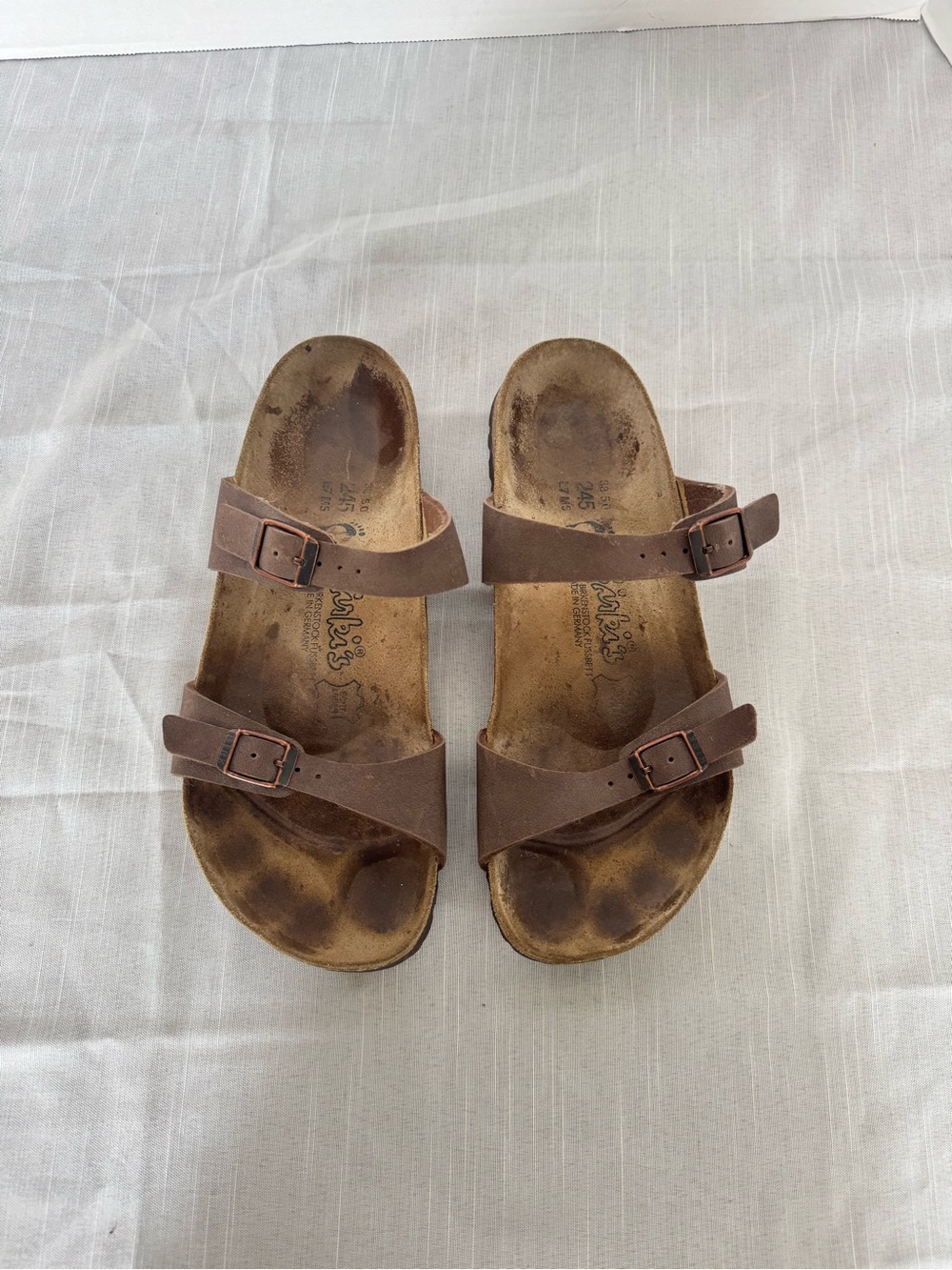 Birkenstock Brown Suede Double Strap Sandals Size 7M